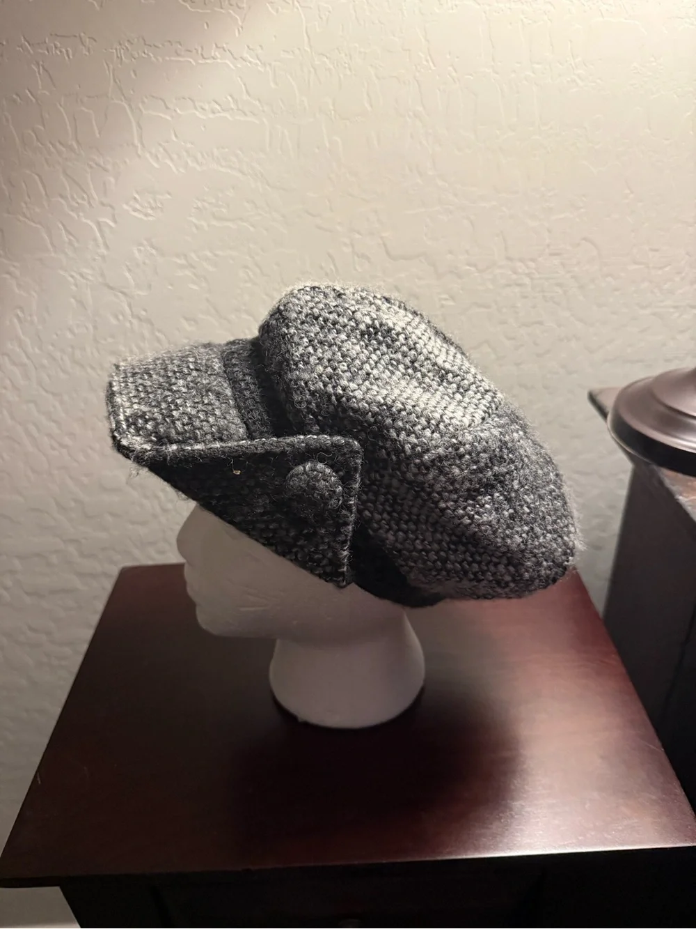 Gray Tweed Women's Newsboy Cap